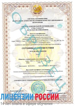 Образец сертификата соответствия Северодвинск Сертификат OHSAS 18001